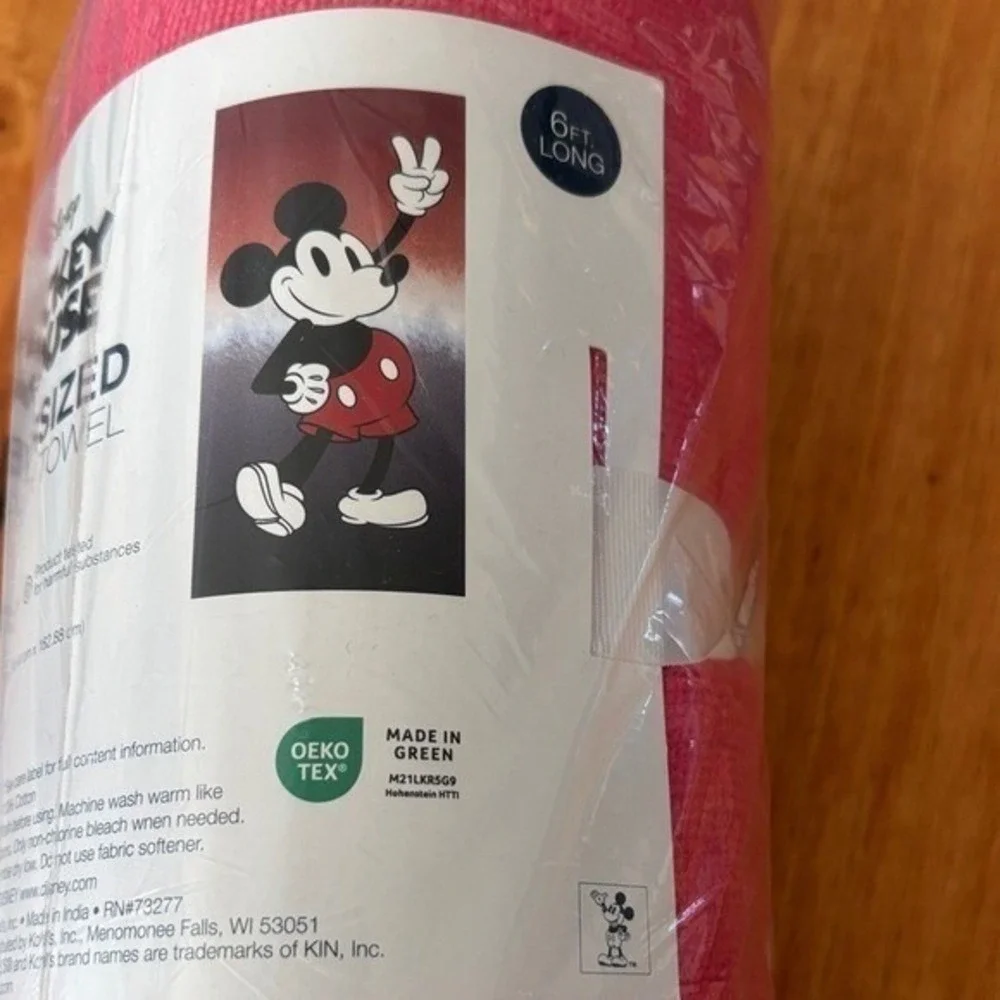 Disney Mickey Mouse Beach Towel America July 4th Summer Oversized 36